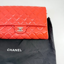 Load image into Gallery viewer, Chanel Patent Orange Clutch On Chain
