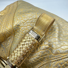 Load image into Gallery viewer, Fendi Metallic Gold Holographic Textured Leather Spy Hobo TWS
