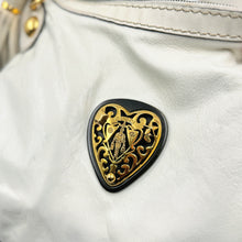 Load image into Gallery viewer, Gucci white leather studded Babouska heart hobo TWS
