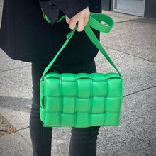 Load image into Gallery viewer, Bottega Veneta Small Padded Cassette Parakeet Green Leather Bag
