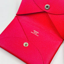 Load image into Gallery viewer, Hermes Epsom Rouge Casaque Calvi Card Case TWS

