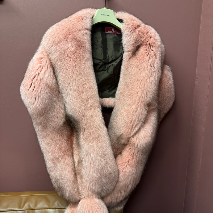 Deep winter Pink fur coat