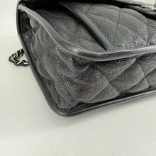 Load image into Gallery viewer, Chanel Black Quilted Caviar Leather French Riviera Flap Bag
