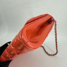 Load image into Gallery viewer, Chanel Patent Orange Clutch On Chain
