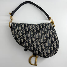 Load image into Gallery viewer, Christian Dior Blue Dior Oblique Jacquard Saddle Bag TWS
