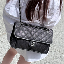 Load image into Gallery viewer, Chanel Black Quilted Caviar Leather French Riviera Flap Bag
