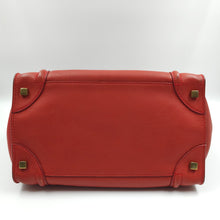 Load image into Gallery viewer, Celine Red Leather Micro Luggage Tote Bag TWS
