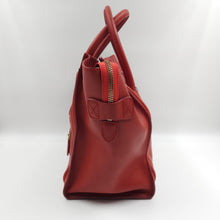 Load image into Gallery viewer, Celine Red Leather Micro Luggage Tote Bag TWS
