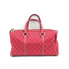 Load image into Gallery viewer, Gucci Red GG Canvas Boston Bag TWS
