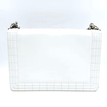 Load image into Gallery viewer, Chanel White Patent Leather Large Leboy Bag
