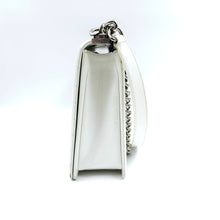 Load image into Gallery viewer, Chanel White Patent Leather Large Leboy Bag
