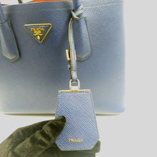 Load image into Gallery viewer, Prada Blue Saffiano Cuir Leather Medium Double Handle Tote TWS
