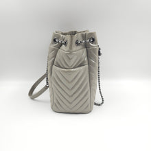 Load image into Gallery viewer, Chanel metallic calfskin chevron urban spirit bucket bag (2016) TWS
