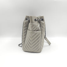 Load image into Gallery viewer, Chanel metallic calfskin chevron urban spirit bucket bag (2016) TWS
