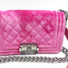 Load image into Gallery viewer, Chanel Pink Velvet Small LeBoy Bag TWS
