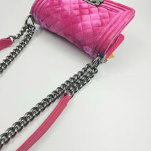 Load image into Gallery viewer, Chanel Pink Velvet Small LeBoy Bag TWS
