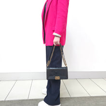 Load image into Gallery viewer, Chanel Black Lambskin Medium LeBoy Flap bag TWS
