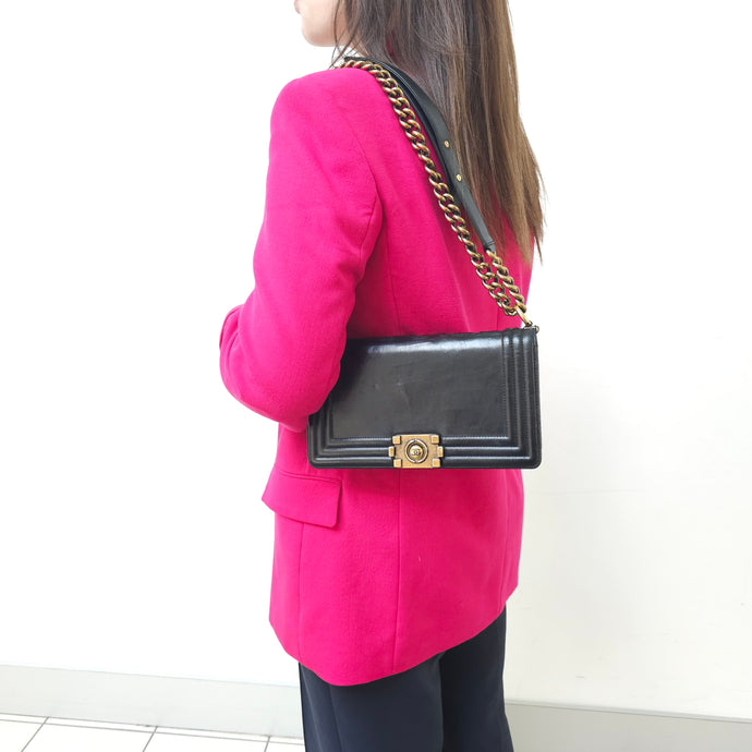 Chanel Black Lambskin Medium LeBoy Flap bag TWS