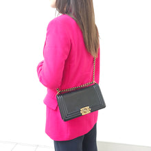 Load image into Gallery viewer, Chanel Black Lambskin Medium LeBoy Flap bag TWS
