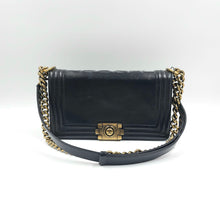 Load image into Gallery viewer, Chanel Black Lambskin Medium LeBoy Flap bag TWS
