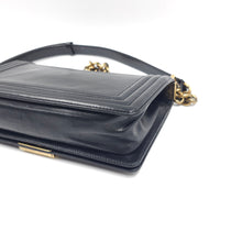 Load image into Gallery viewer, Chanel Black Lambskin Medium LeBoy Flap bag TWS
