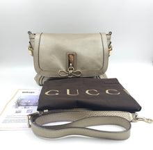 Load image into Gallery viewer, Gucci Gold Leather Braided Handle Bag TWS
