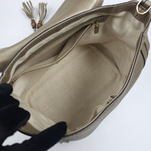 Load image into Gallery viewer, Gucci Gold Leather Braided Handle Bag TWS
