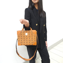 Load image into Gallery viewer, MCM soft Berlin Visetos Box Crossbody bag TWS
