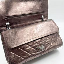 Load image into Gallery viewer, Chanel Metallic Charcoal Calfskin 2.55 Reissue 227 Double Flap Bag TWS

