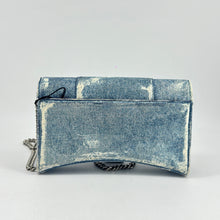 Load image into Gallery viewer, Balenciaga Denim Hourglass Wallet On Chain
