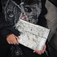 Load image into Gallery viewer, Alexander Mcqueen Silver Clutch TWS

