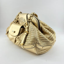 Load image into Gallery viewer, Versace Metallic Gold Chain Link Bag
