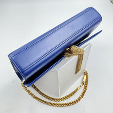 将图片加载到图库查看器，Saint Laurent 蓝色小牛皮小号字母 Kate 流苏包 TWS
