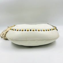 Load image into Gallery viewer, Gucci white leather studded Babouska heart hobo TWS
