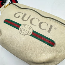 Load image into Gallery viewer, Gucci Unisex Small Logo Print White Leather Messenger Belt Bag TWS
