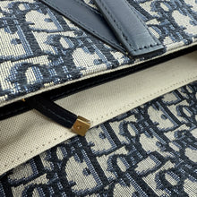 Load image into Gallery viewer, Christian Dior Blue Dior Oblique Jacquard Saddle Bag TWS
