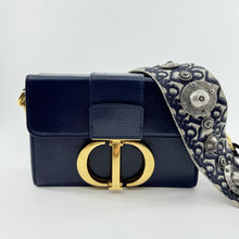 Load image into Gallery viewer, Dior Navy Blue Leather 30 Montaigne Box Shoulder Bag
