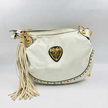 Load image into Gallery viewer, Gucci white leather studded Babouska heart hobo TWS

