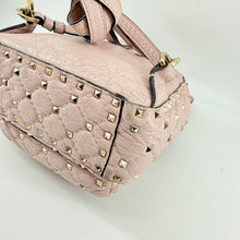 Load image into Gallery viewer, VALENTINO GARAVANI Nappa Quilted Mini Rockstud Spike Backpack Poudre
