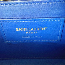 将图片加载到图库查看器，Saint Laurent 蓝色小牛皮小号字母 Kate 流苏包 TWS
