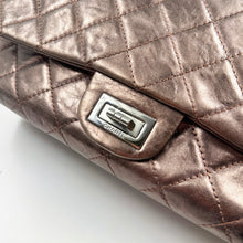 Load image into Gallery viewer, Chanel Metallic Charcoal Calfskin 2.55 Reissue 227 Double Flap Bag TWS
