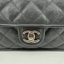 Load image into Gallery viewer, Chanel Black Quilted Caviar Leather French Riviera Flap Bag
