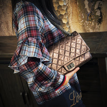 Load image into Gallery viewer, Chanel Metallic Charcoal Calfskin 2.55 Reissue 227 Double Flap Bag TWS
