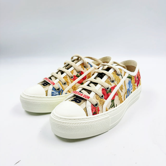 Dior Walk'n'Dior Floral Embroidery Low Top Sneakers Size36.5 TWS