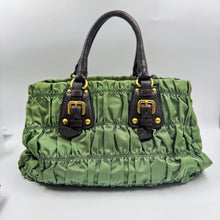 Load image into Gallery viewer, Prada Green Tessuto Nylon Gaufre Tote Bag TWS
