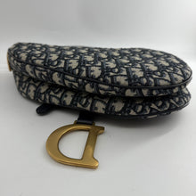 Load image into Gallery viewer, Christian Dior Blue Dior Oblique Jacquard Saddle Bag TWS
