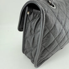 Load image into Gallery viewer, Chanel Black Quilted Caviar Leather French Riviera Flap Bag
