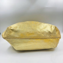 Load image into Gallery viewer, Fendi Metallic Gold Holographic Textured Leather Spy Hobo TWS
