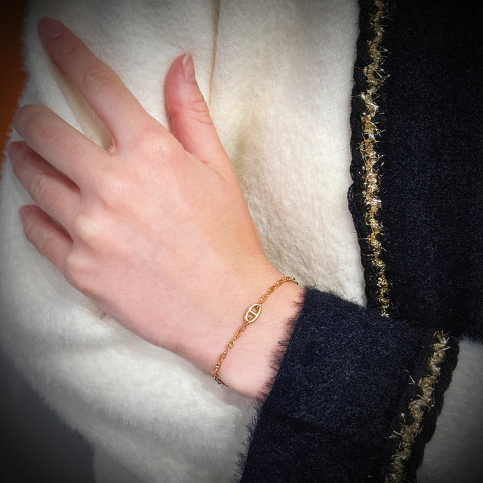 Hermes 18K Rose Gold Farandole bracelet Size ST16.5cm TWS