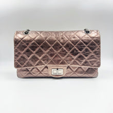 Load image into Gallery viewer, Chanel Metallic Charcoal Calfskin 2.55 Reissue 227 Double Flap Bag TWS
